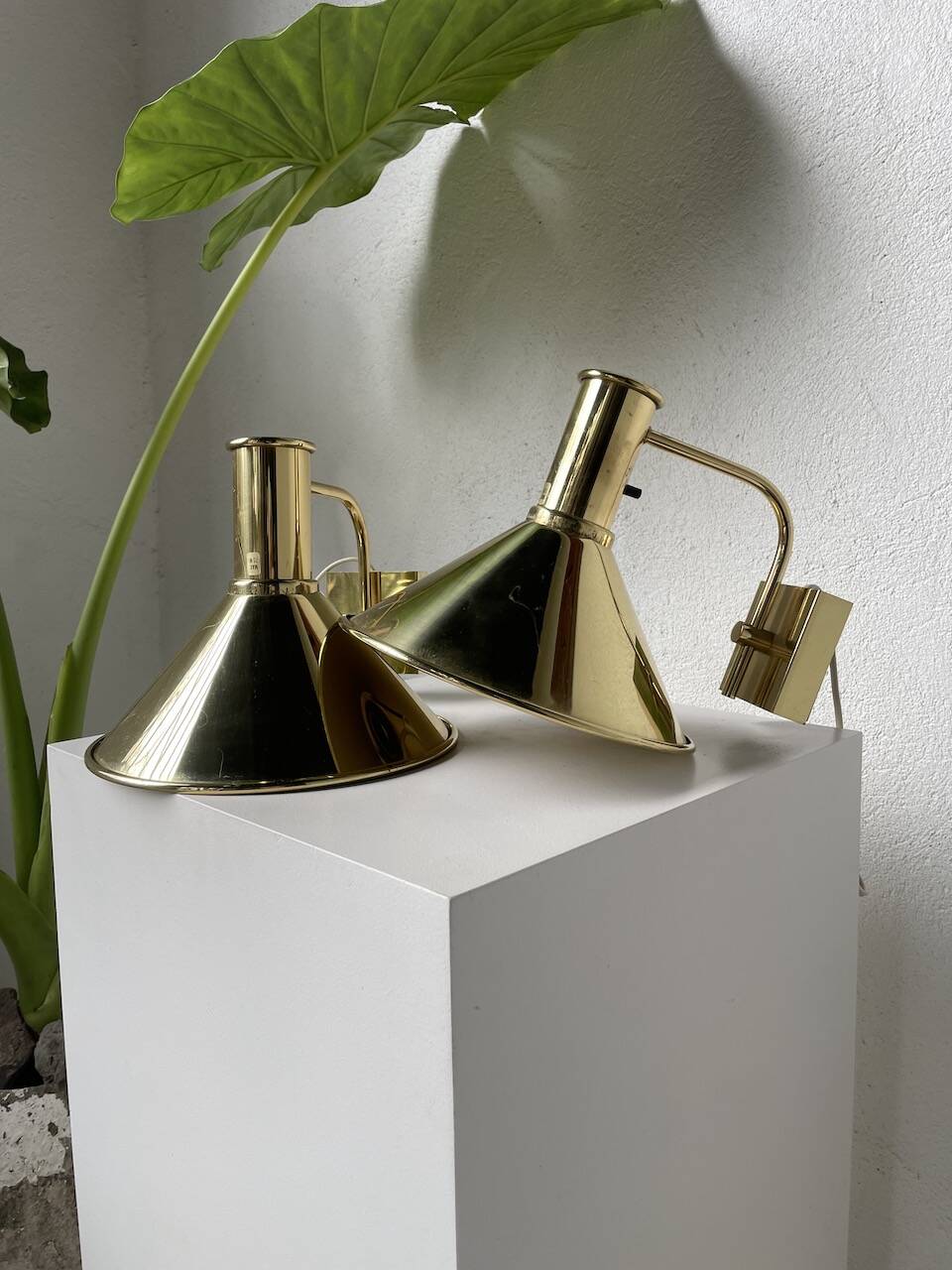 Pair of Hovik Lys brass wall lights Jonas Hidle Denmark