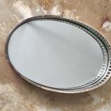 Louis XV style oval silver-plated metal centrepiece (or centerpiece) 19th century