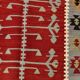 3x5 Red Green Tribal Vintage Kilim Rug, 88x147Cm