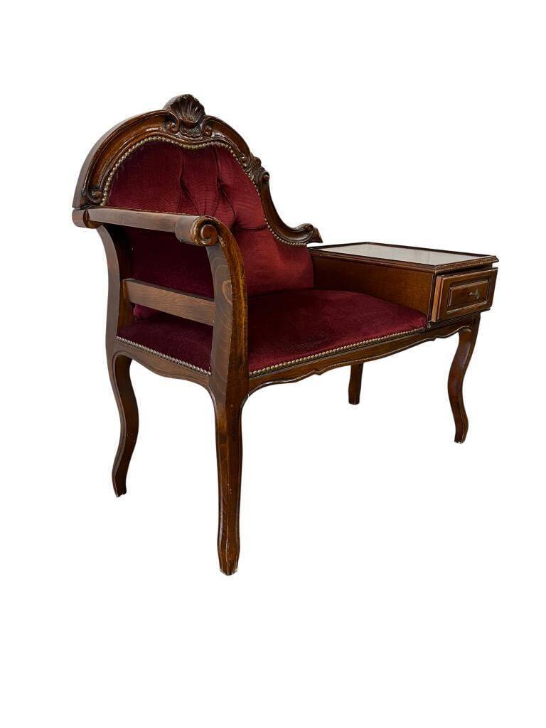 Vintage Baroque Bench/Chair with Telephone Table/Bench