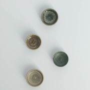 Set of 4 Scandinavian collection bowls in brown and green stoneware, mid-20th century.