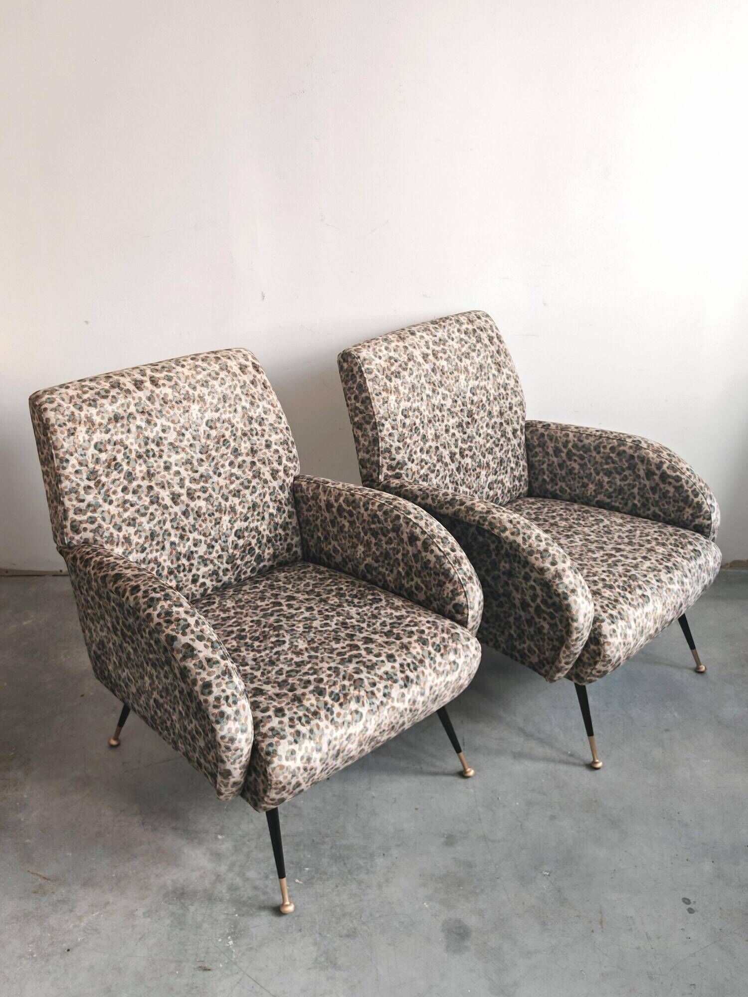 Pair of Mid Century Modern armchairs by Marco Zanuso from the 1950s.