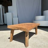 table basse en teck blond quadripode