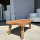 Coffee table in blond teak quadripod