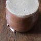 Brown terracotta pot two handles glazed interior