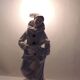 White ceramic lamp Pierrot/harlequin/1960/vintage