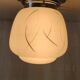 Ceiling light, globe wall lamp in opaline and chrome mount - mid 20th century.