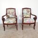 4 armchairs from the Restoration period (19th century)