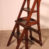 Transformable Library Step Stool into Chair - 19th Century