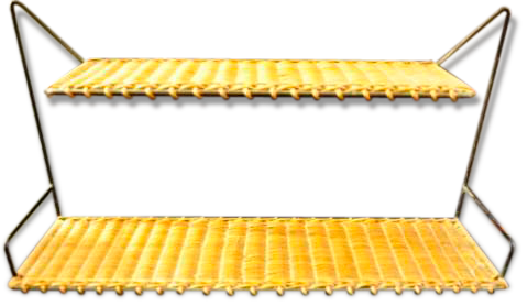 Etagère osier / métal