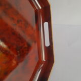 Octagonal tray with vintage faux scale effect