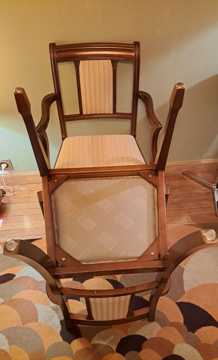 Paires de fauteuils de salon heldense acajou circa 1950