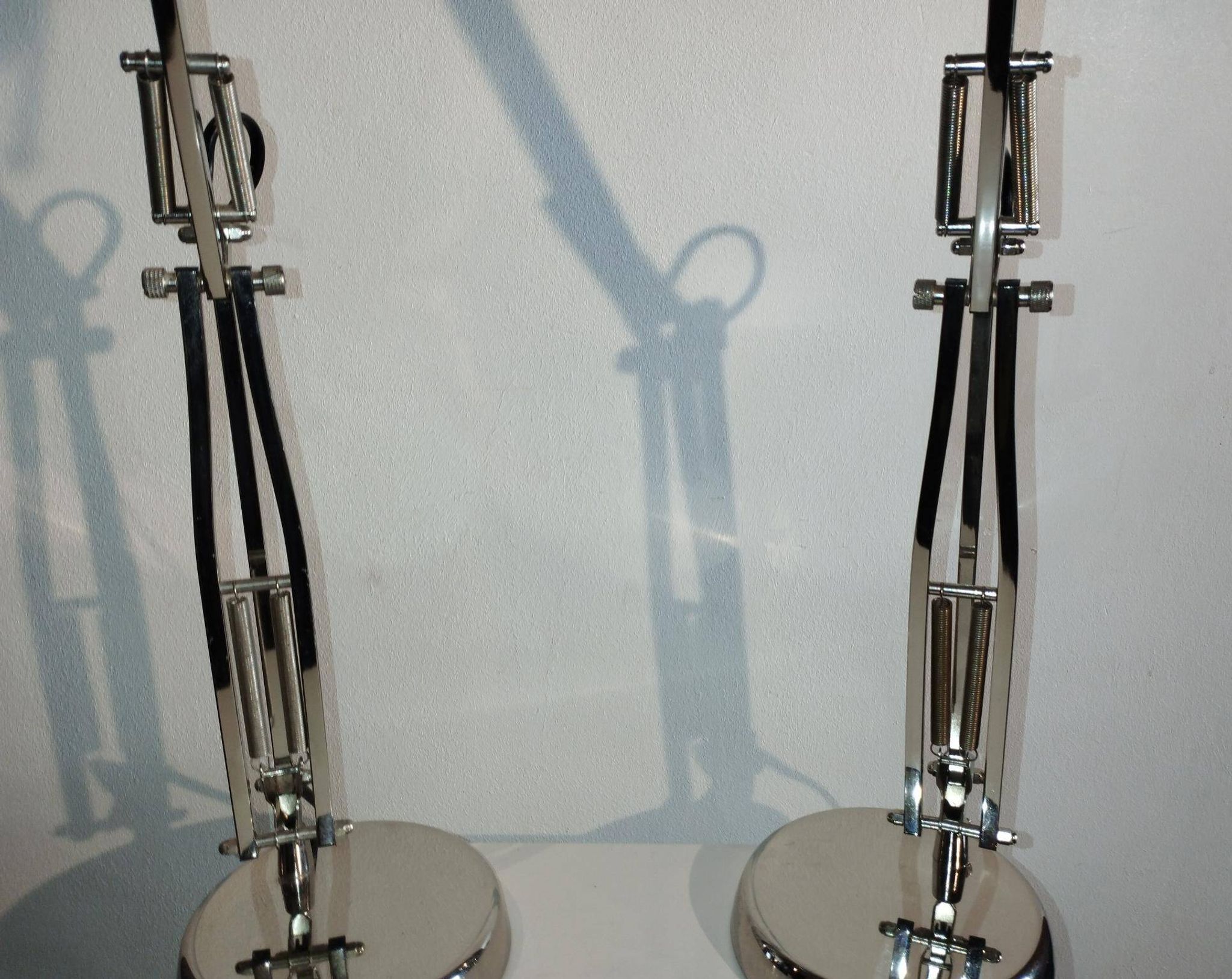 Pair of articulated lamps vintage 1980s industrial design