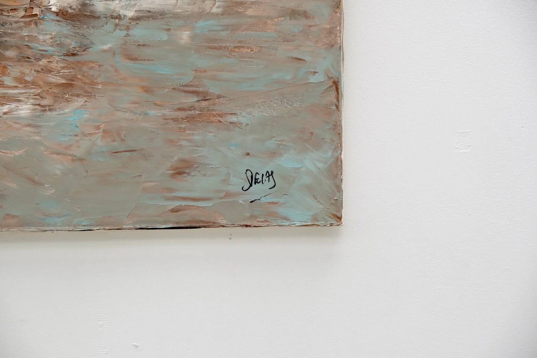 Oil painting on canvas by Delas, circa 2000