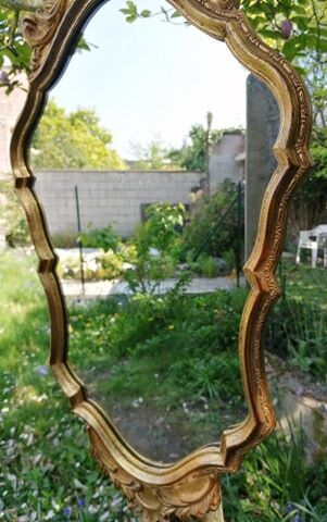 Golden mirror - 70x40cm