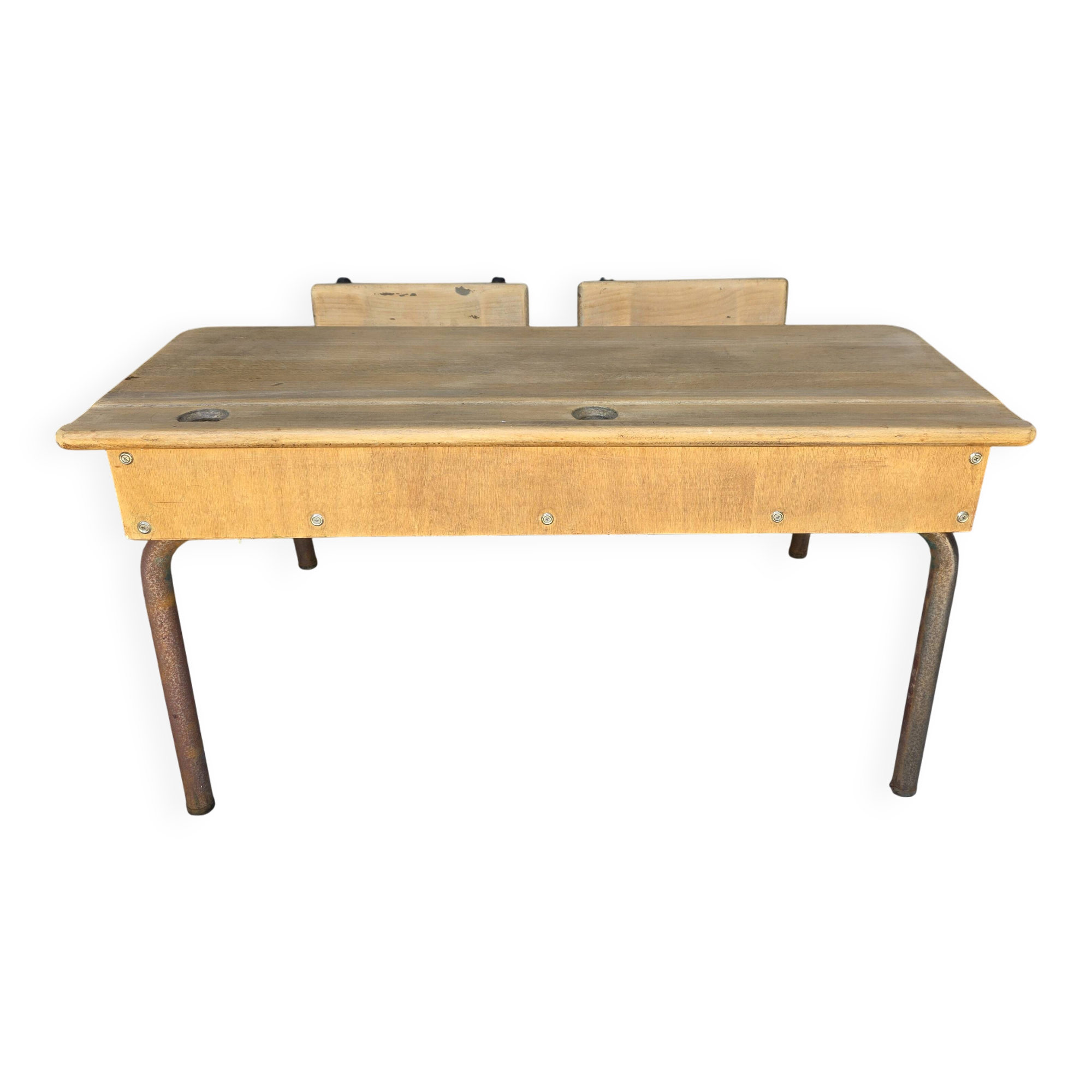 Bureau d'écolier vintage 2 places pour enfants