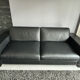 Black leather 3-seater sofa Roche Bobois