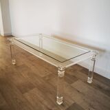 Table plexiglas & verre