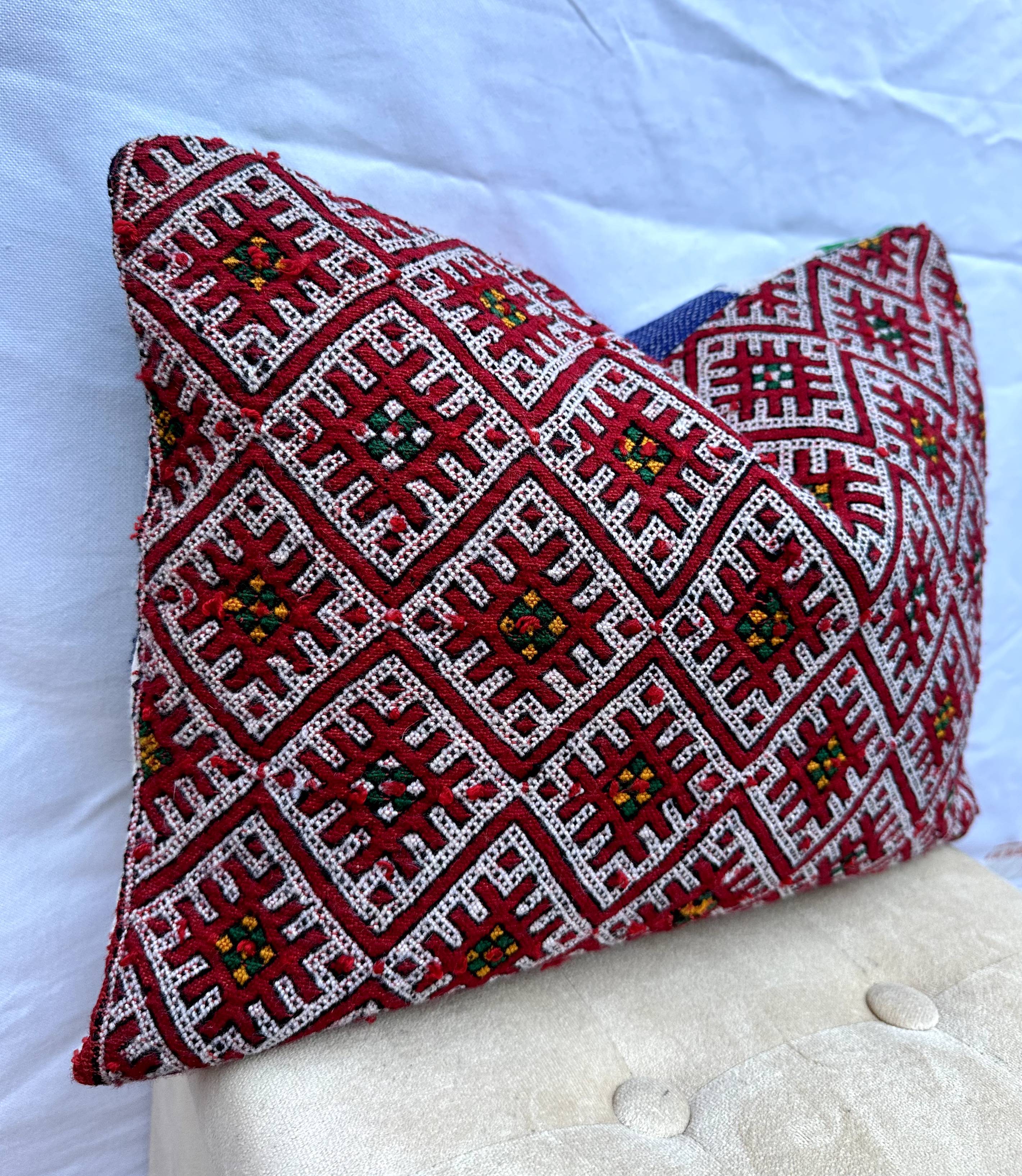 Vintage Berber Pillow Moroccan Cushion Cover Wool