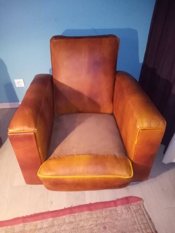 Fauteuil club carre
