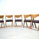 Set of five Italian dining chairs in the manner of Willy Rizzo