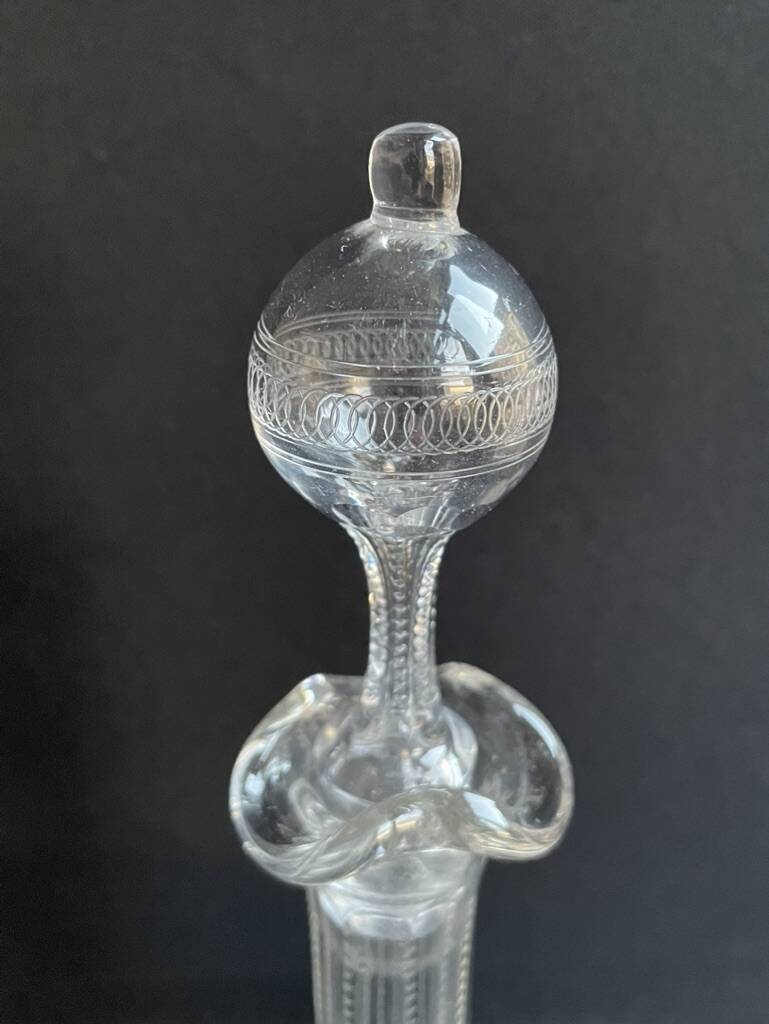 Baccarat carafe with Athenian engraving