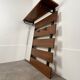 Teak wall coat rack and mirror, 60s, cloakroom