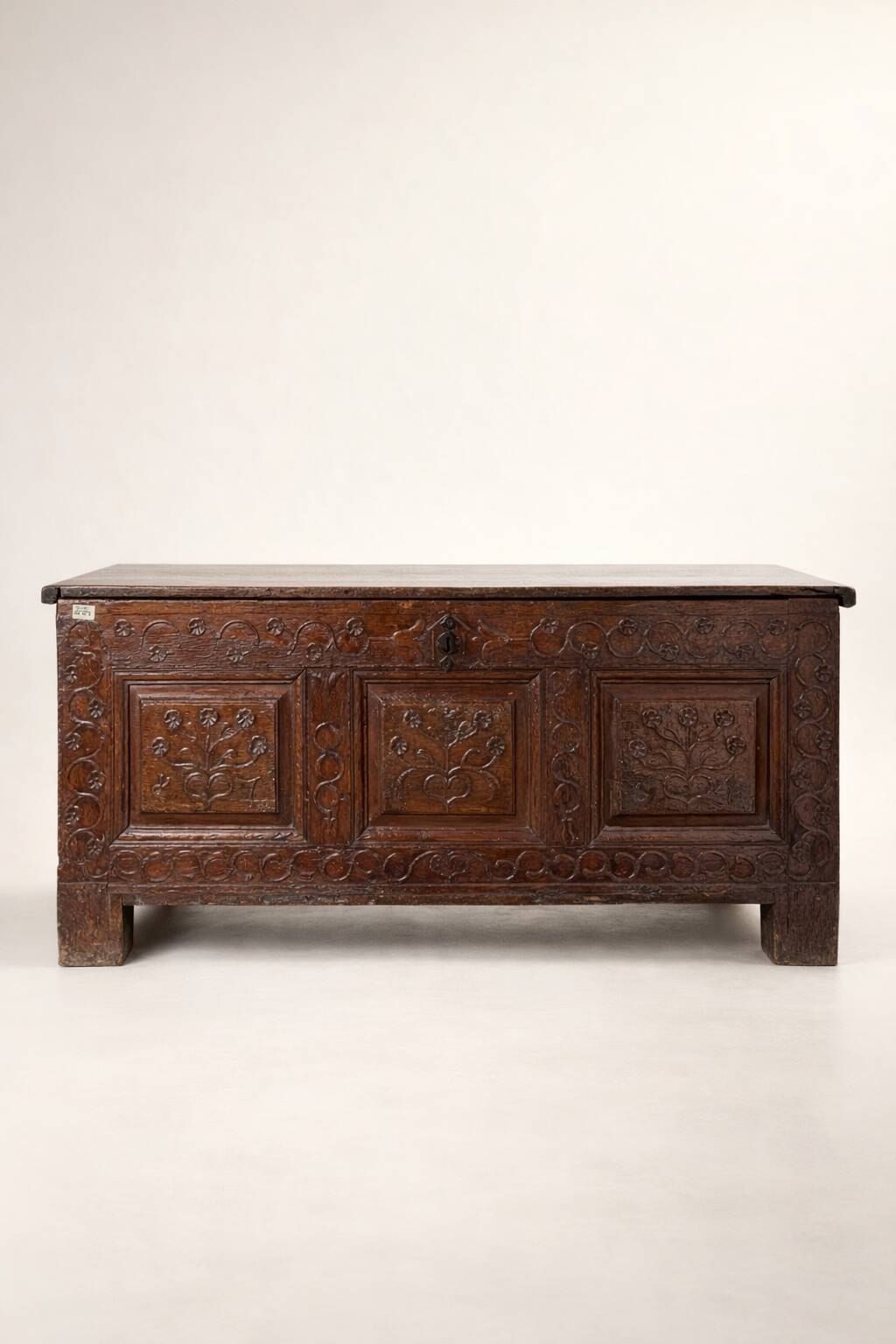 Antique oak wooden chest