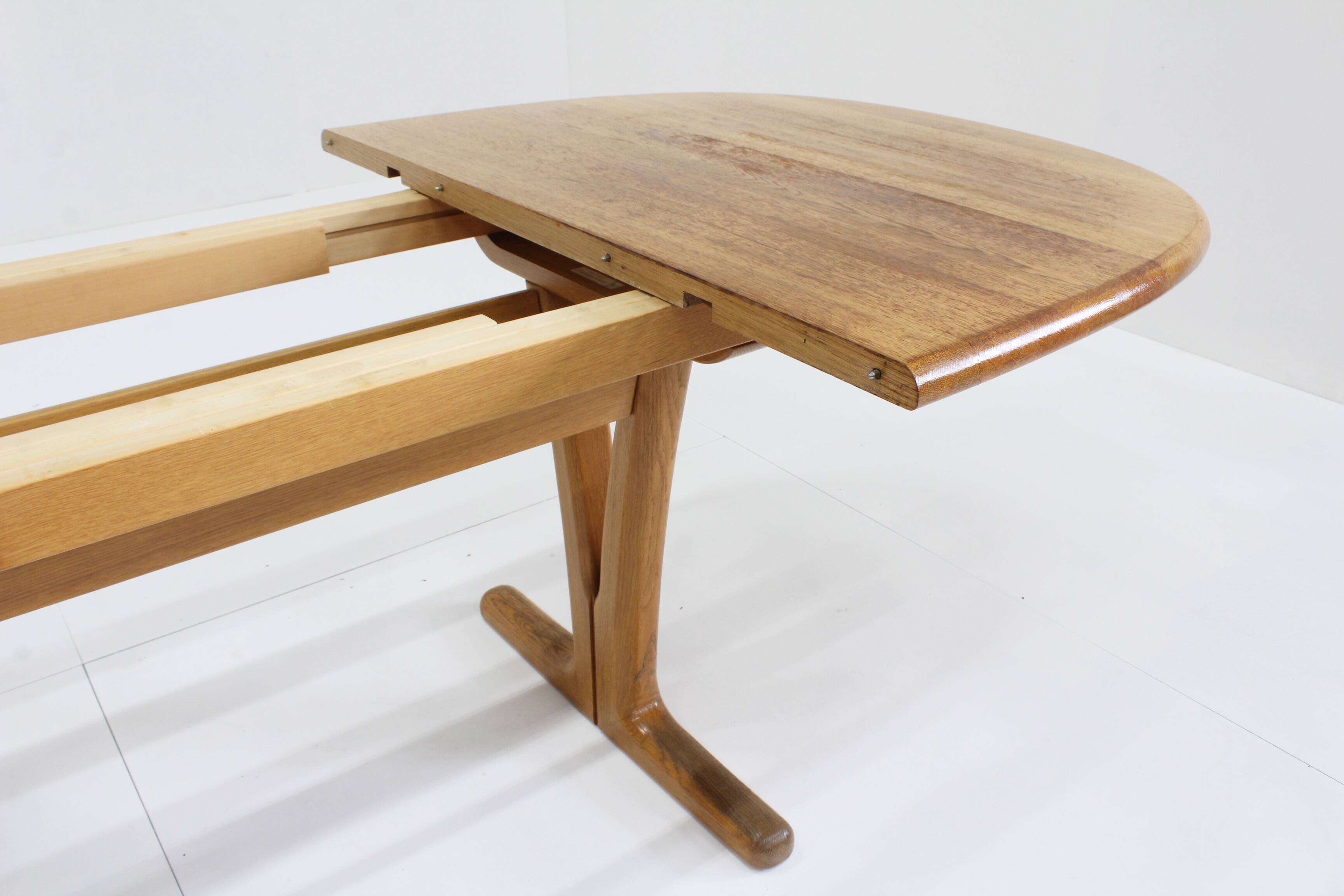 Vintage Danish extendable dining table solid wood Holstebro Mobilfabrik