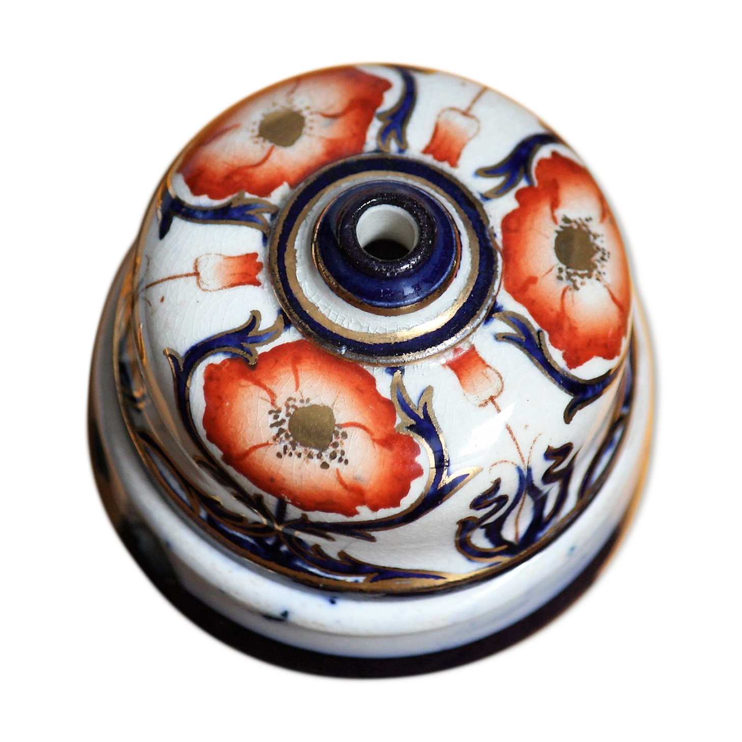 Interrupteur en porcelaine décorée