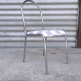 70s chrome metal tubular chair