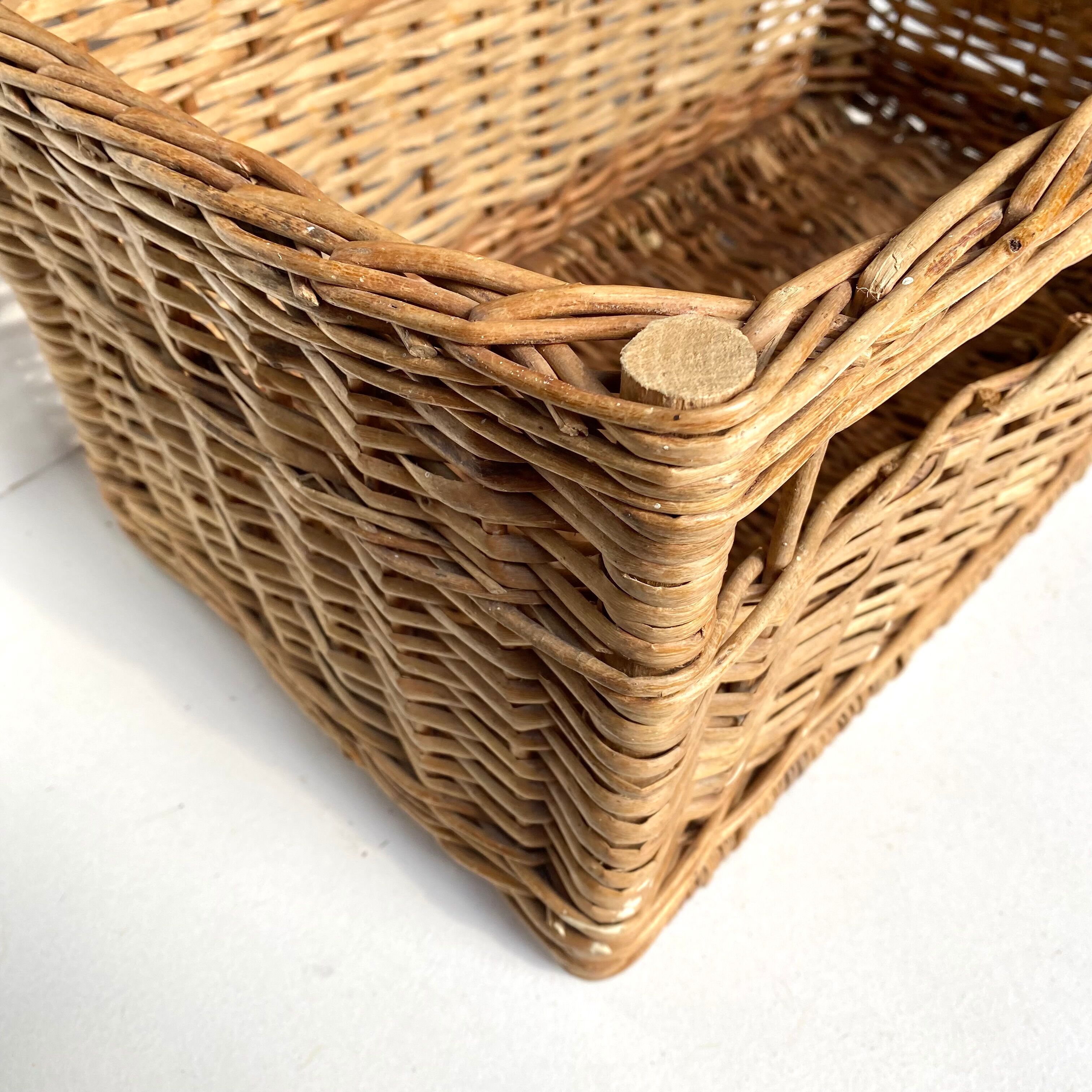 Vintage wicker trunk