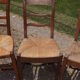 17 old straw chairs