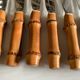 Set of 12 bamboo knives 1960