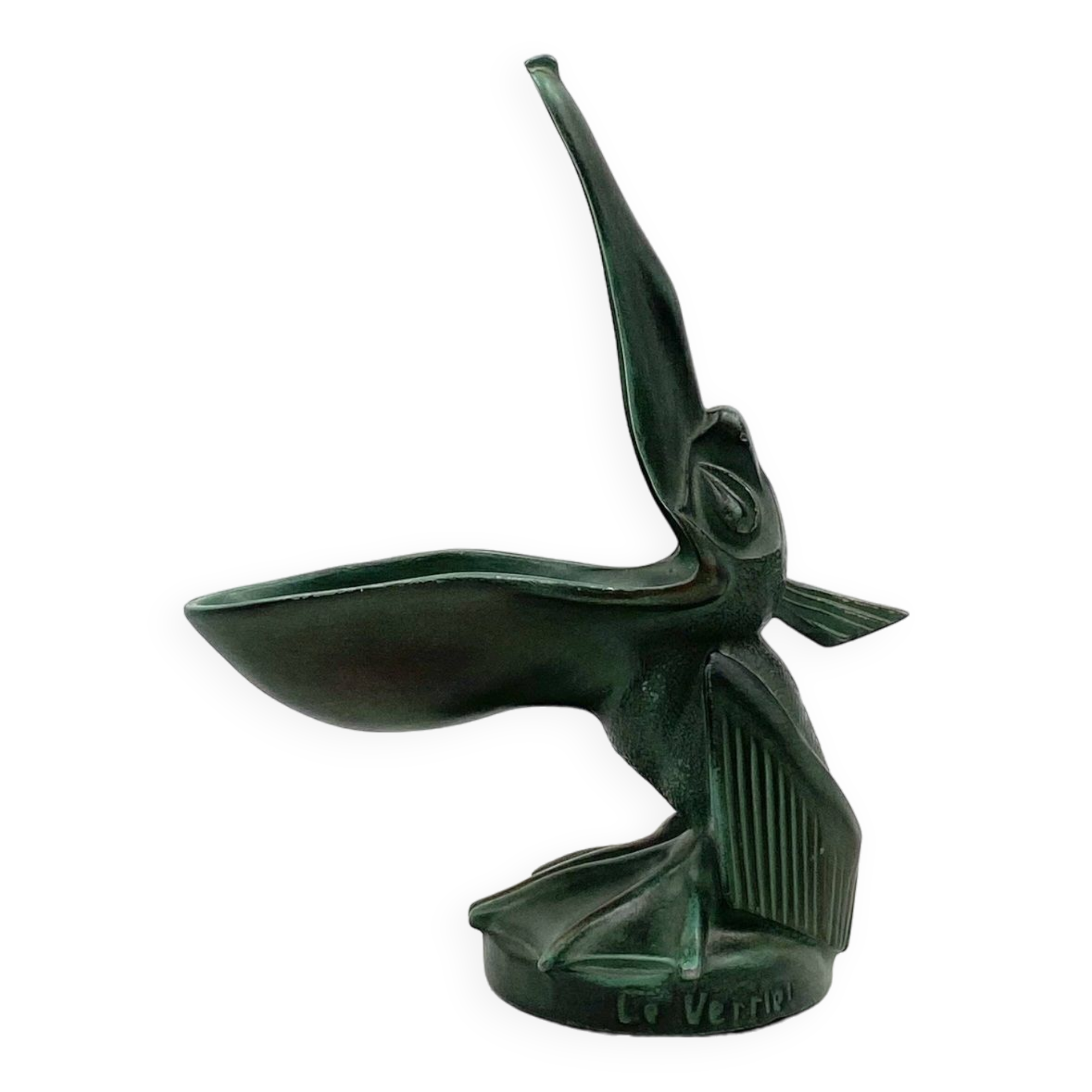 Cendrier Oiseau Vintage Art Déco Années 30 Chrome Et Bakélite - Chase USA, Occasion