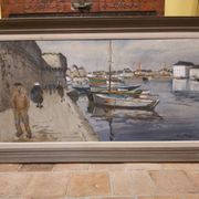 Tableau breton"port de concarneau " r.leforestier
