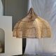 Rattan pendant lamp in the shape of a flower