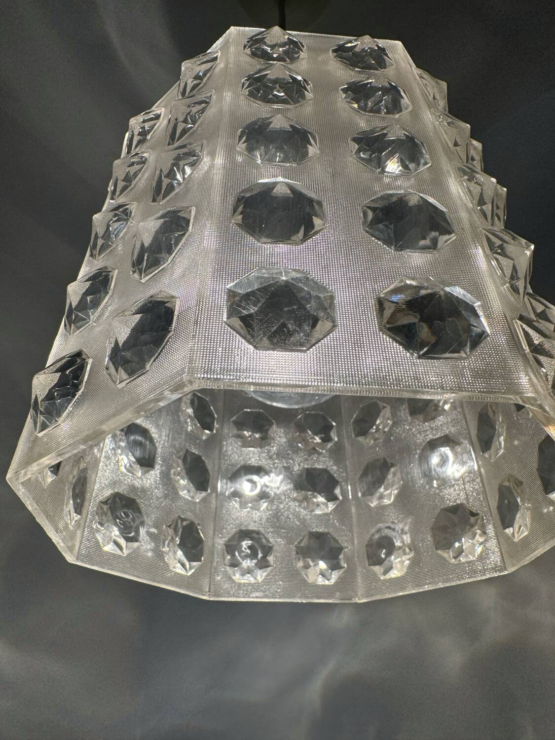 Translucent acrylic chandelier Space Age design 70s
