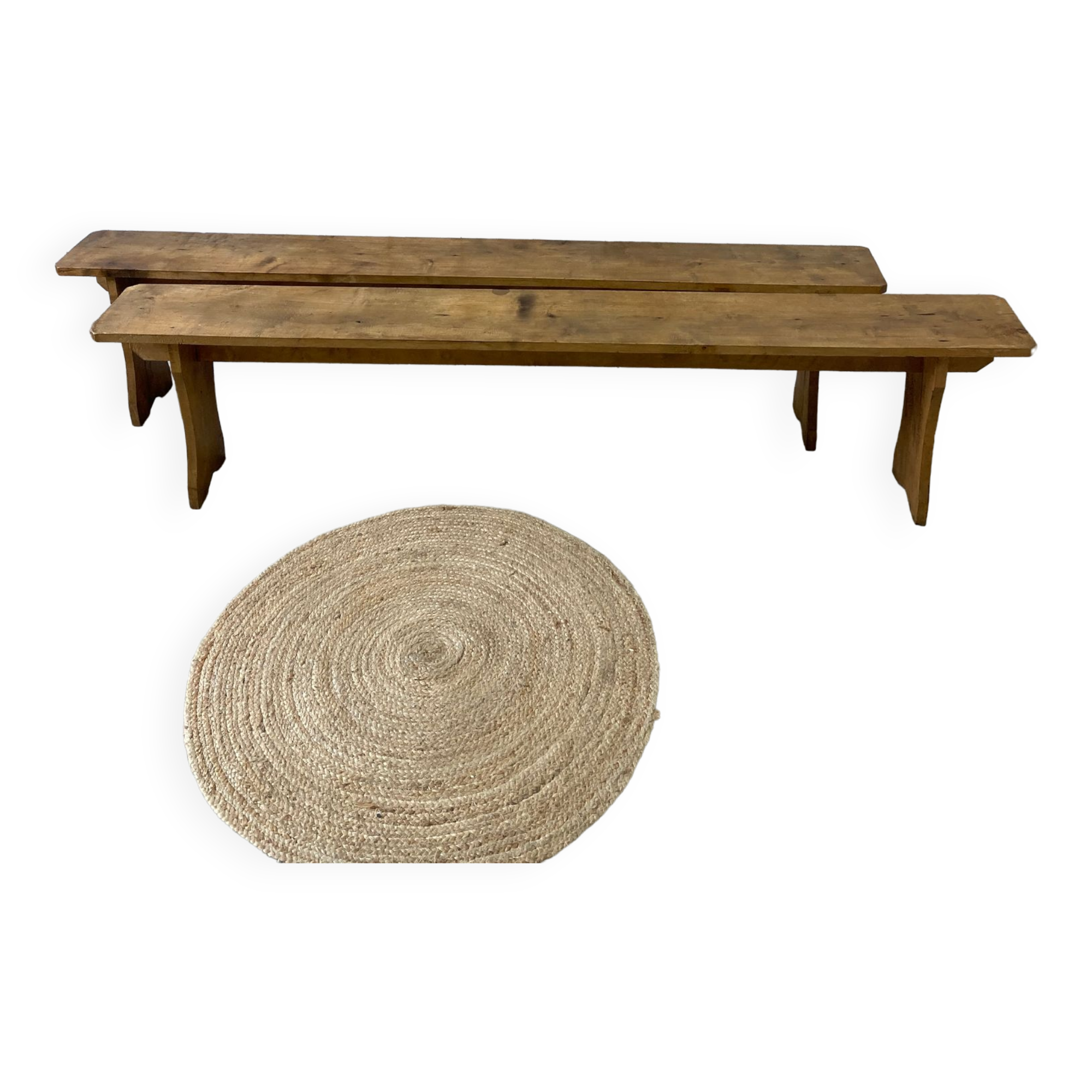 Pair of farm benches