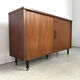 Mid century tambour door cabinet, 1960s