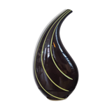 Sculptural ceramic vase, modernist line, designer piece