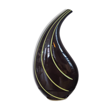 Sculptural ceramic vase, modernist line, designer piece