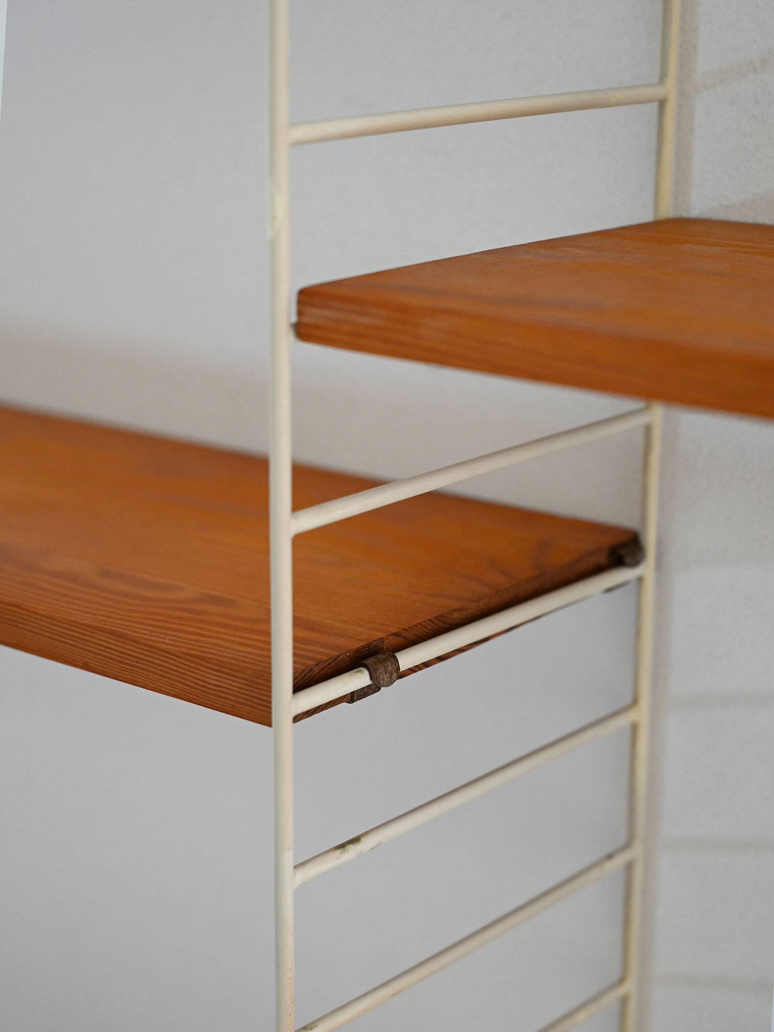 1960s Scandinavian Wall Shelving System in Fir