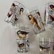 Verres à décor d’oiseaux