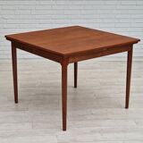 1960, Danish design, unfolded dining table, teak wood.