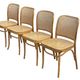 Vintage set of 4 Prague or 811 chairs, FMG Poland, Thonet Josef Hoffmann Design