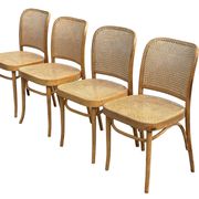 Ensemble de 4 chaises vintage Prague ou 811, FMG Pologne, Thonet Josef Hoffmann Design