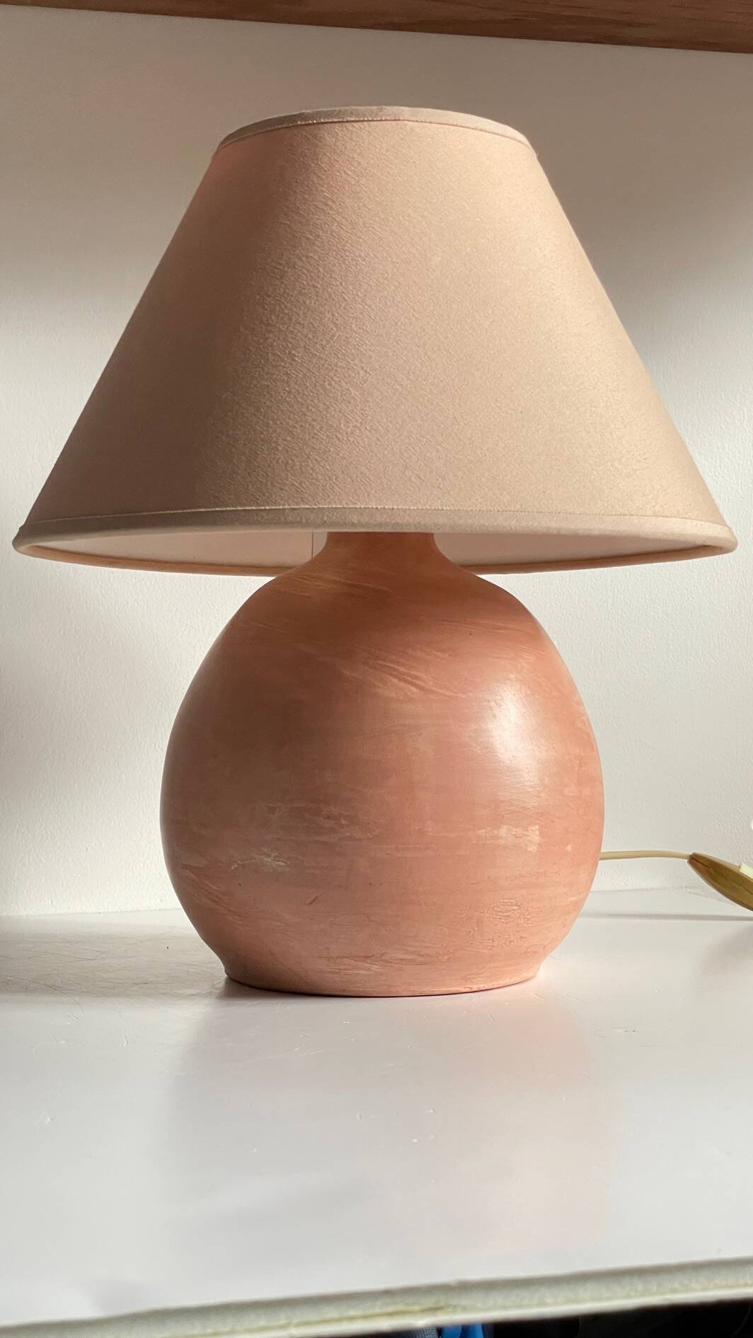 Vintage handmade terracotta lamp