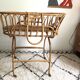 Vintage rattan cradle