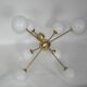 1960s Sputnik chandelier | Brass and glass | 8x E14 | Vintage